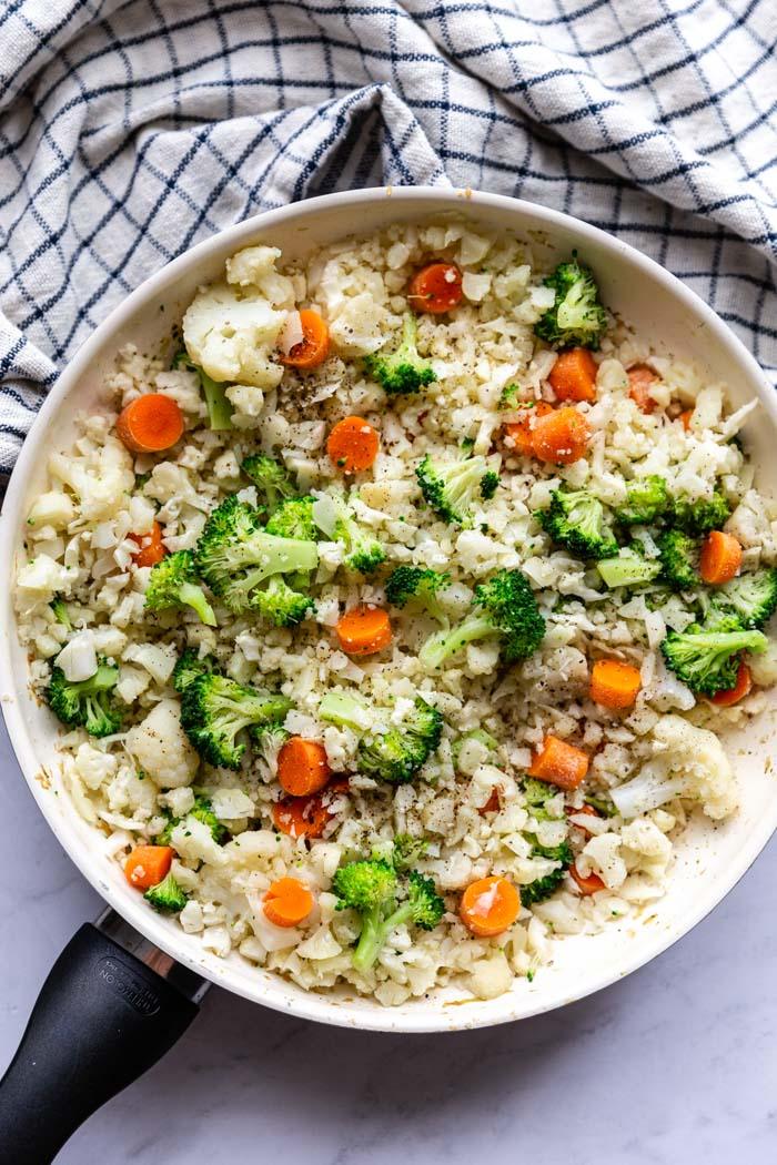 10 minute Cauliflower Fried Rice from the Pantry