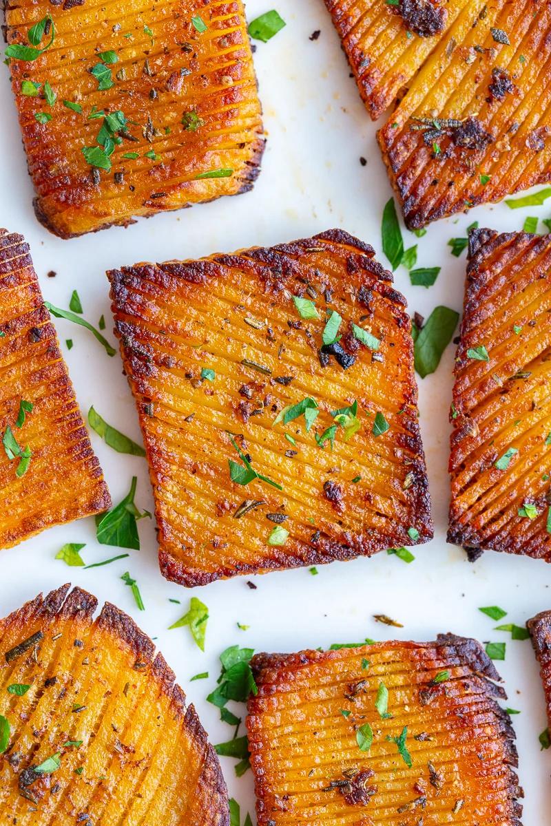 Accordion Potatoes on the Stove