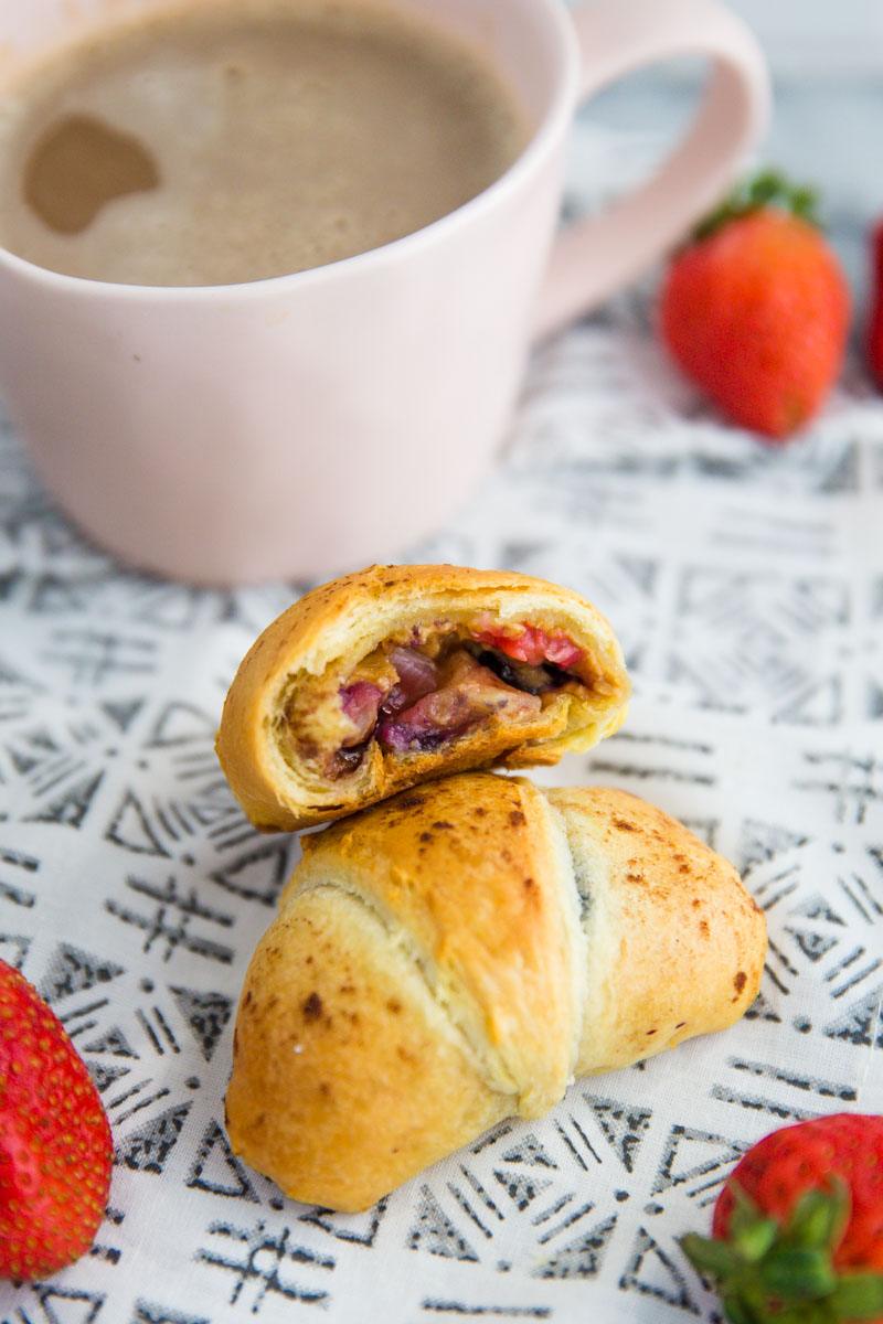 Almond Butter and Berry Filled Crescent Rolls