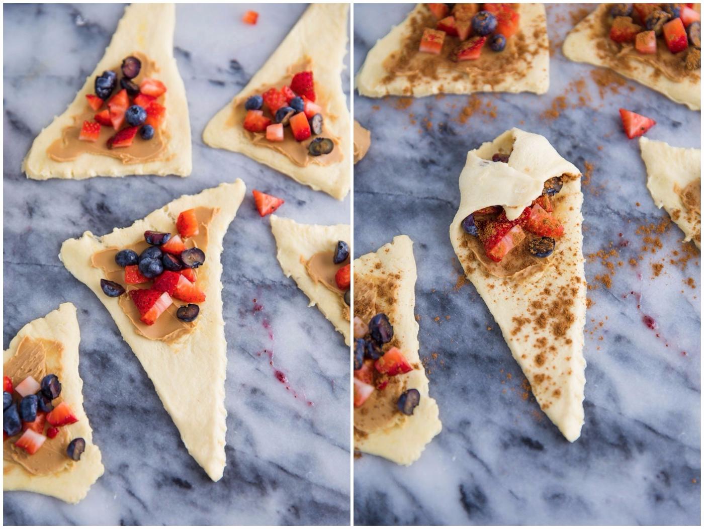 Almond Butter and Berry Filled Crescent Rolls