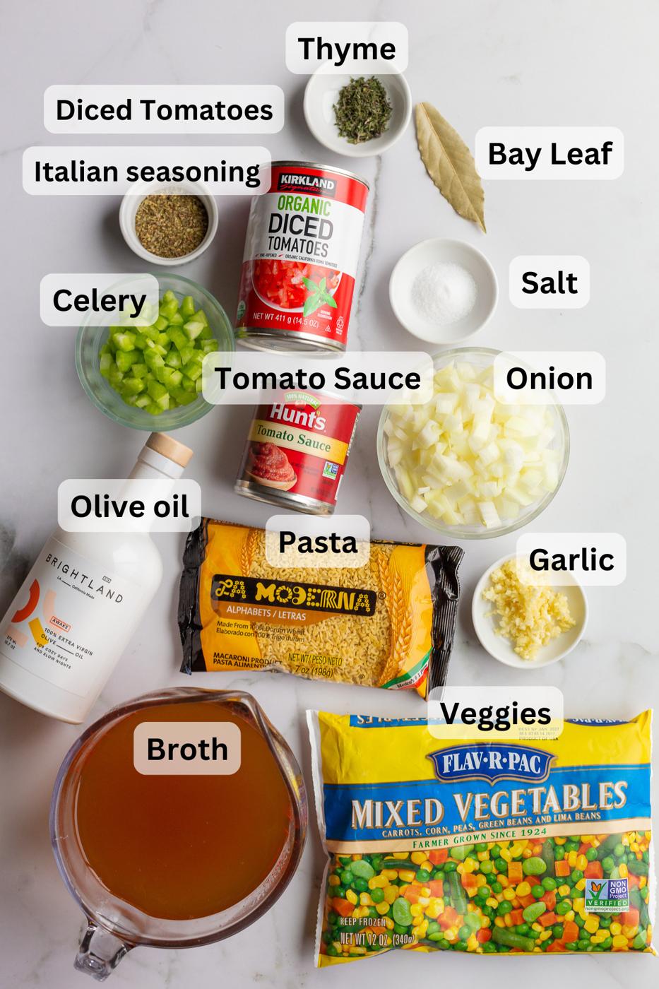 ingredients needed to make alphabet soup