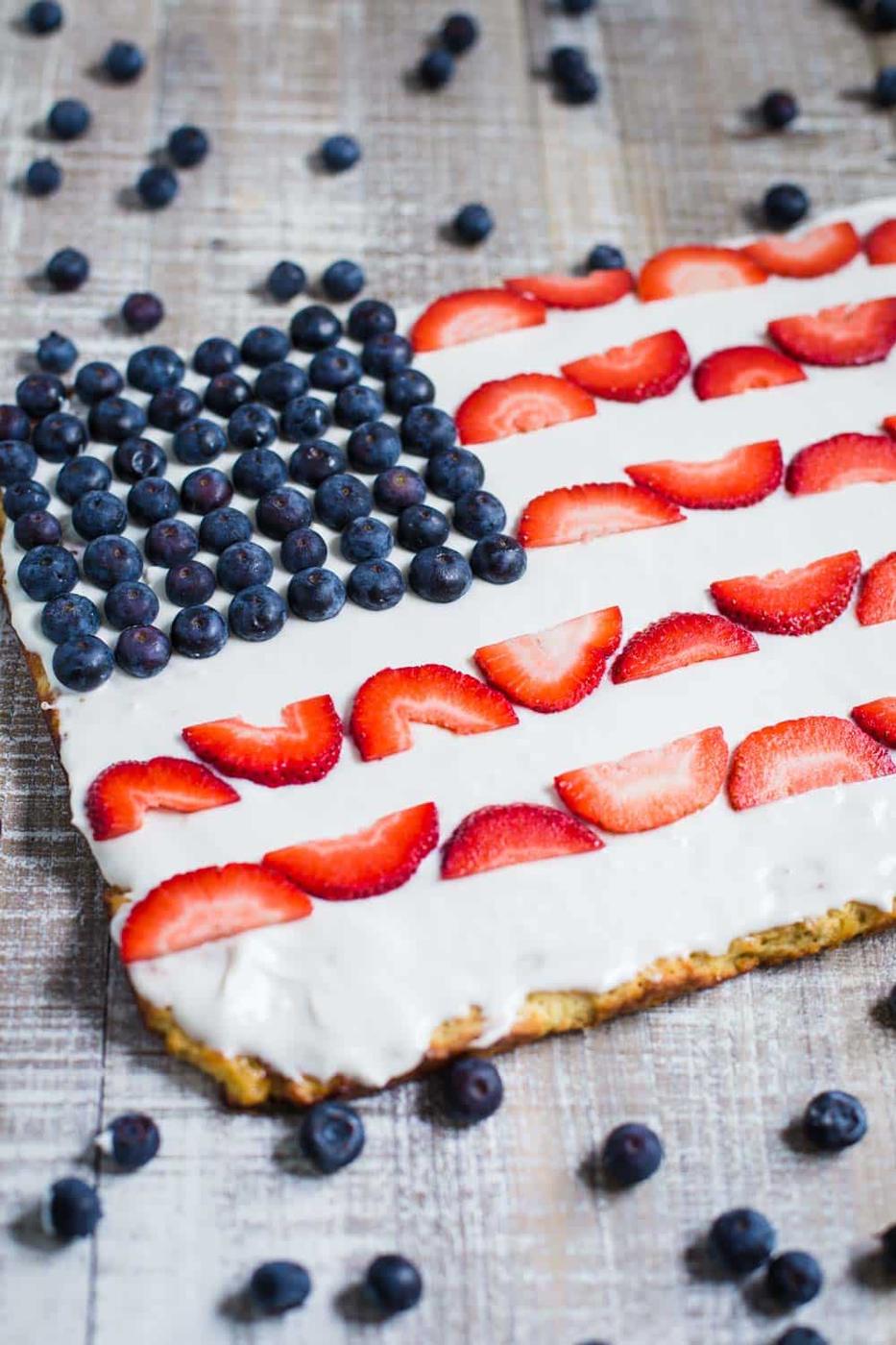 American Flag Dessert Pizza for the Table