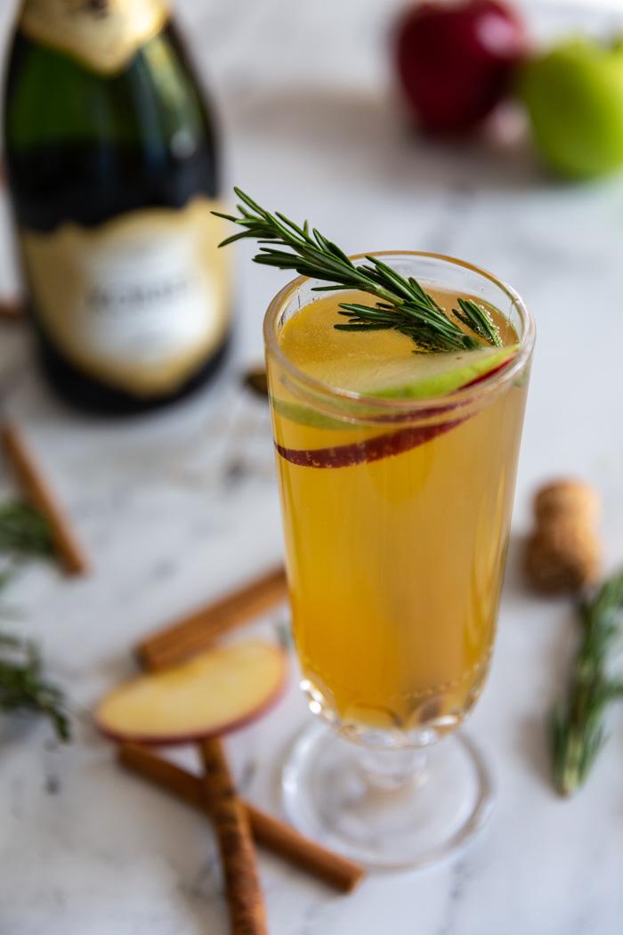 Apple Cider Mimosa on the Stove