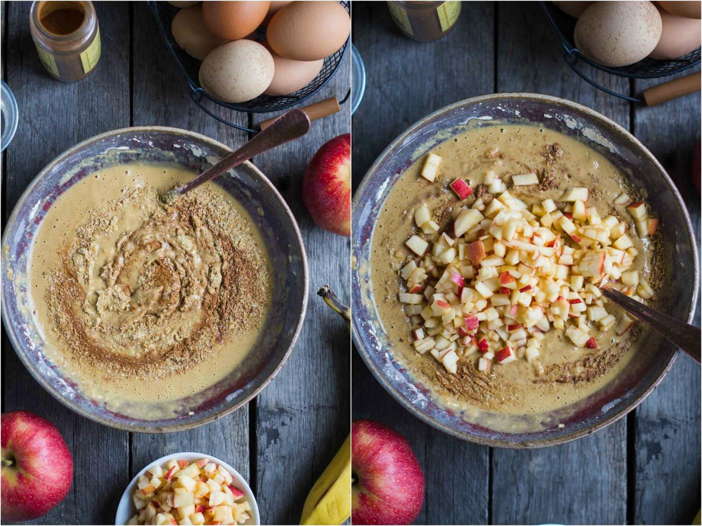 Apple Cinnamon Protein Pancakes- these are gluten-free, unfussy to throw together, and truly good!