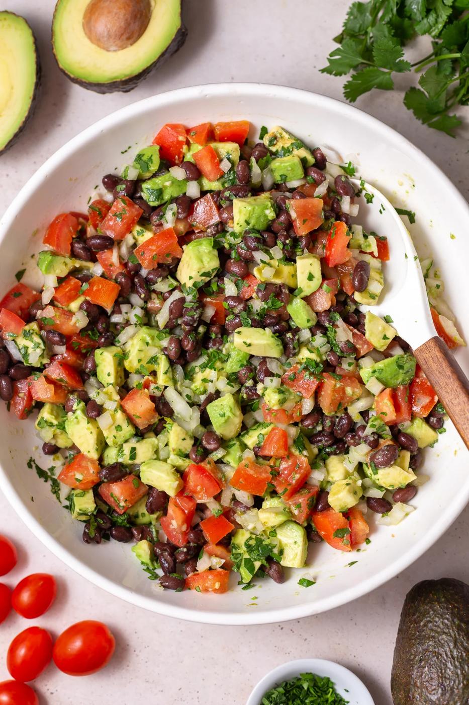 Avocado & Black Bean Salad at Home