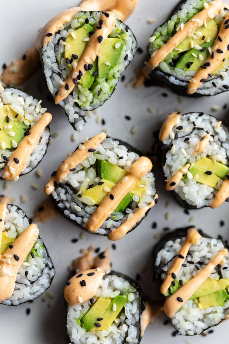 Unfussy Avocado Roll Sushi for the Table