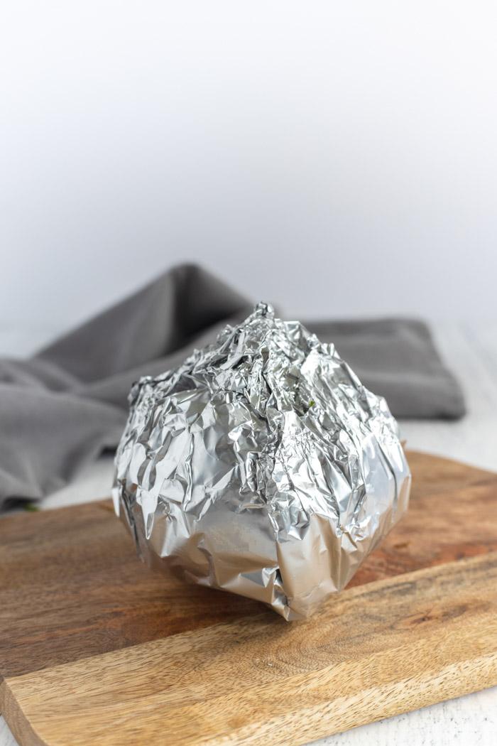 wrapping artichoke in foil before baking