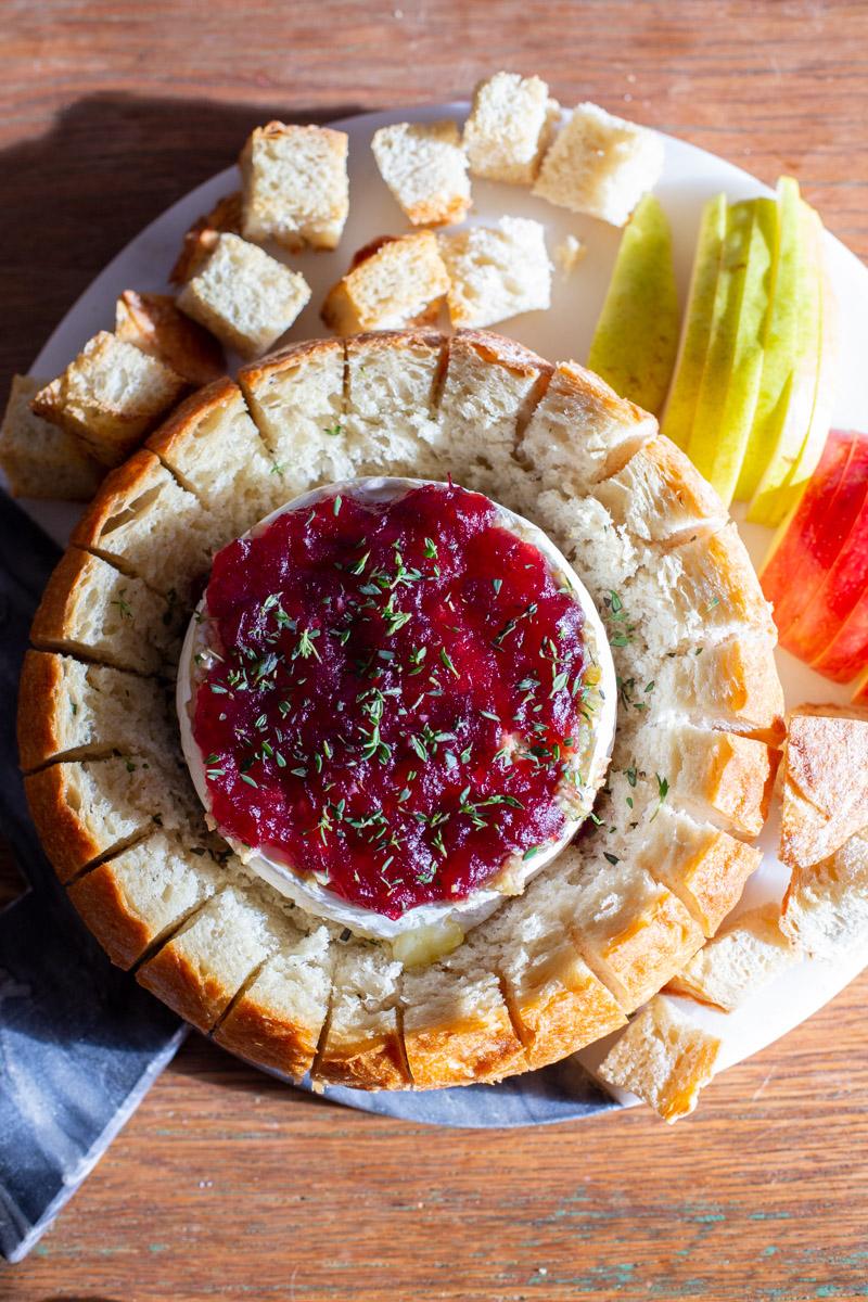 Baked Brie in Bread from the Pantry