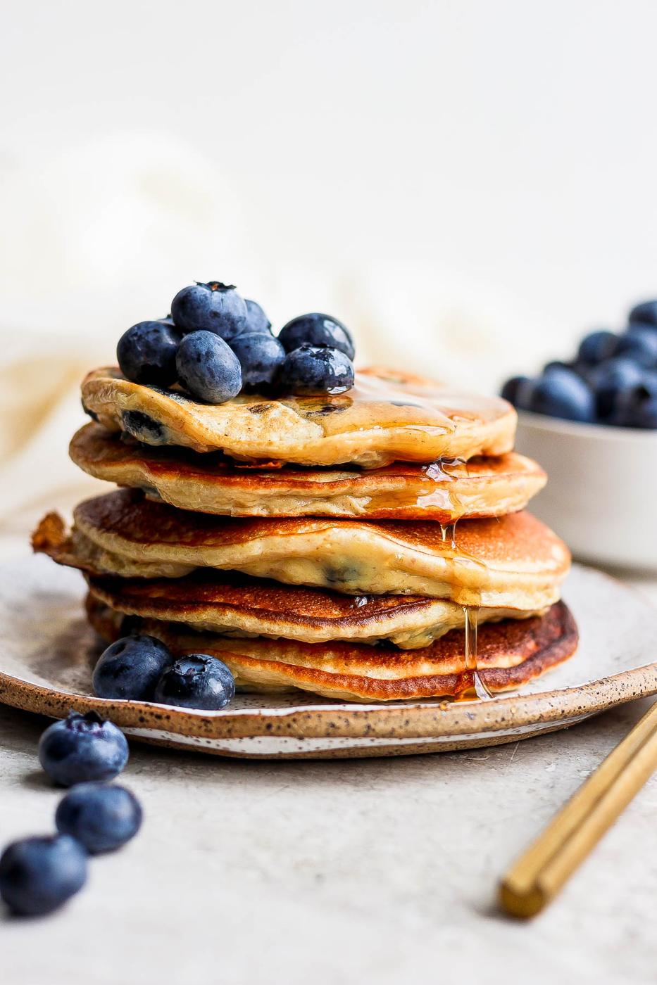 Banana Protein Pancakes on the Stove
