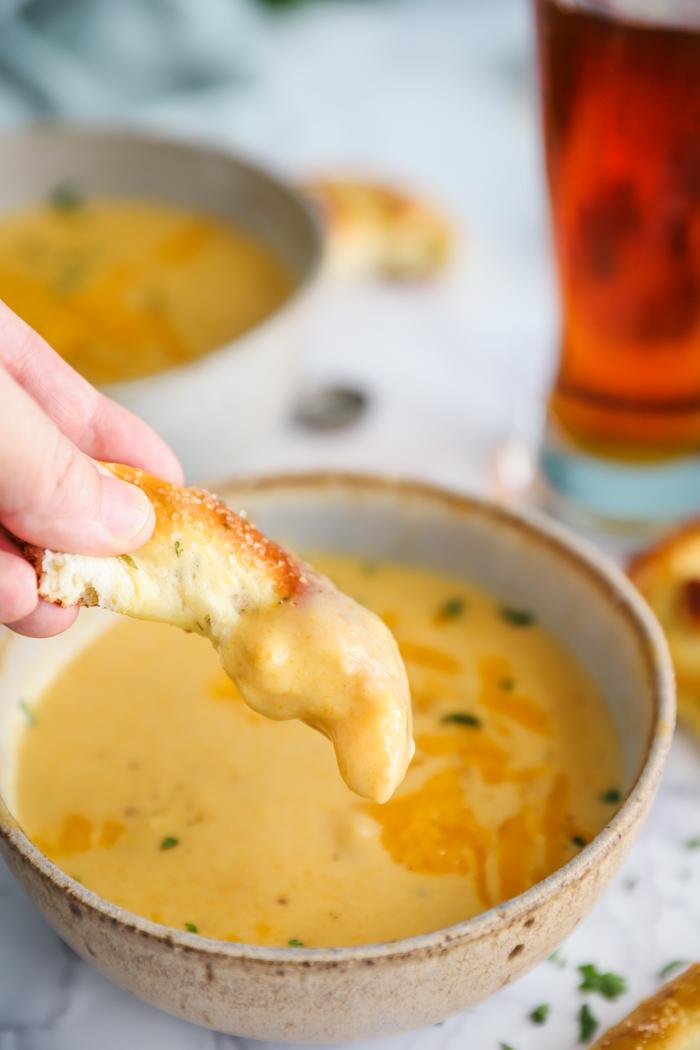 UNFUSSY Beer Cheese Soup that comes together in one pot!