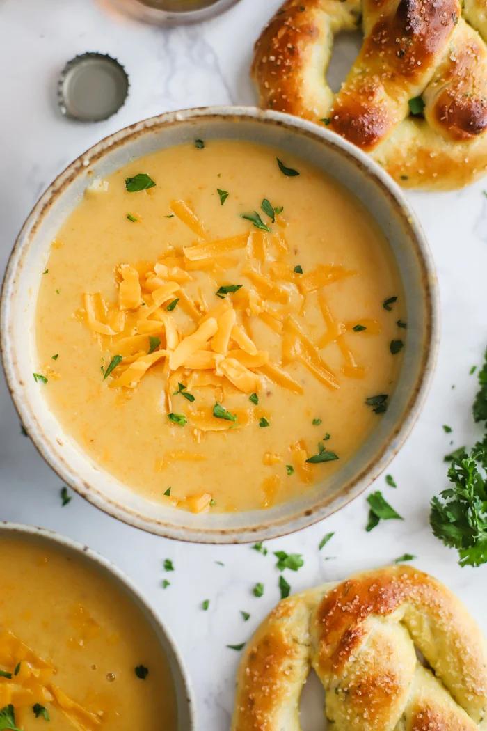 UNFUSSY Beer Cheese Soup that comes together in one pot!