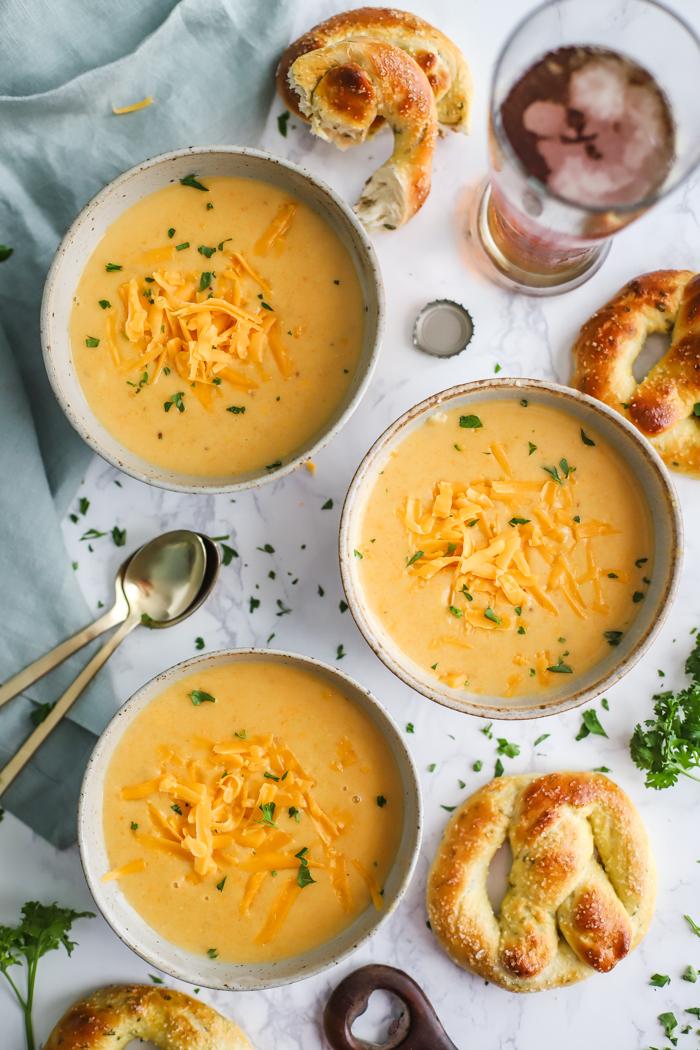 UNFUSSY Beer Cheese Soup that comes together in one pot!