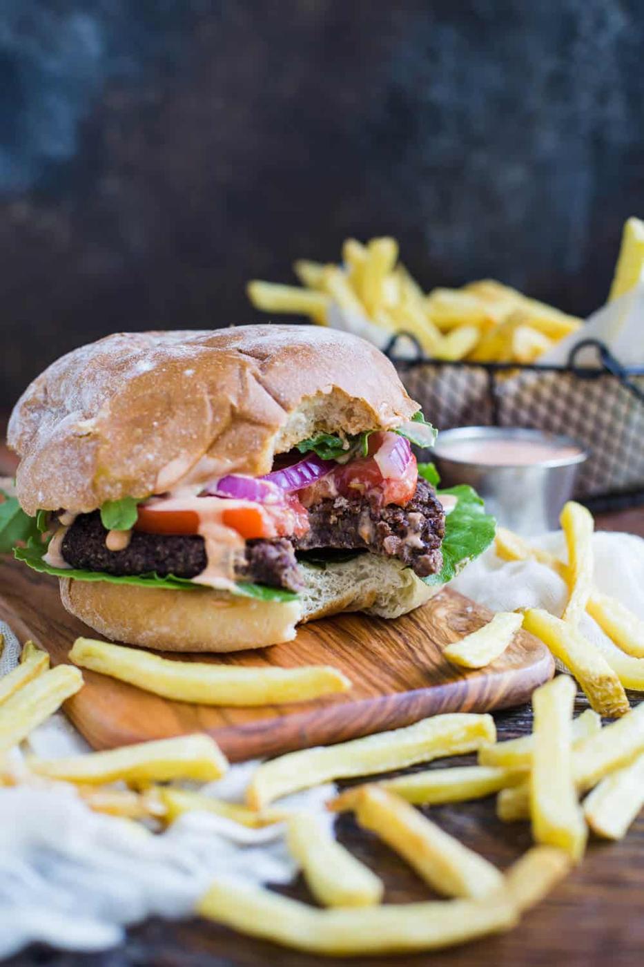 Black Bean & Quinoa Burgers- VEGAN veggie burgers that are unfussy to make, hold together well, and are SO good:)
