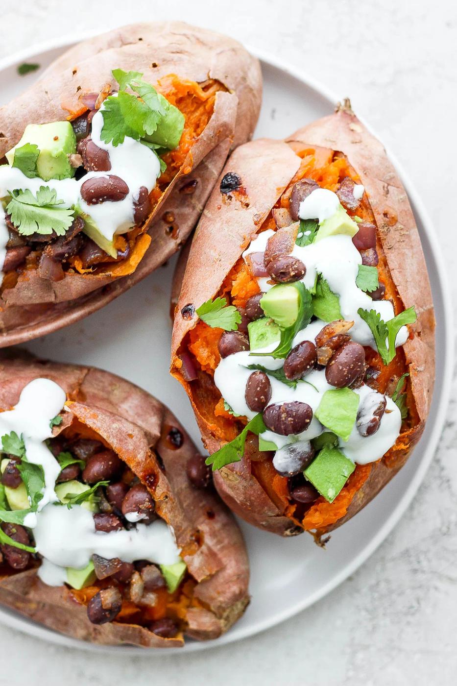 Black Bean Stuffed Sweet Potatoes at Home