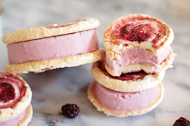 Blackberry Swirl Ice Cream Sandwich at Home