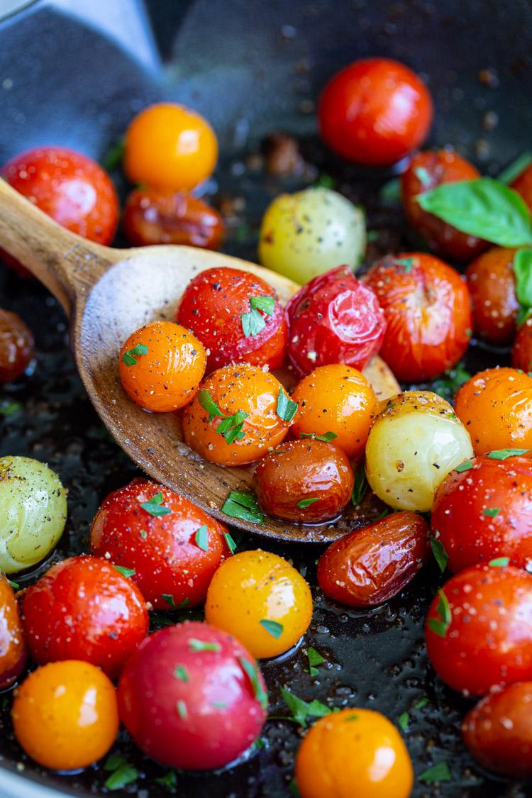 Blistered Tomatoes from the Pantry