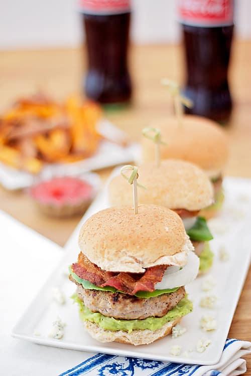 Blue Cheese Turkey Burger Sliders on the Stove