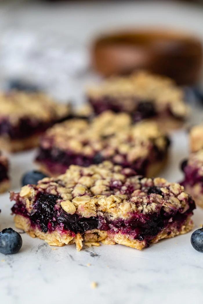 Blueberry Crumble Bars at Home