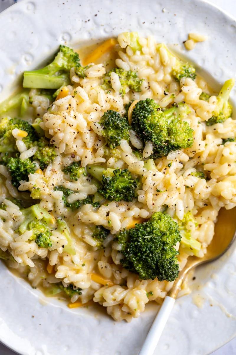 Broccoli Cheese Risotto for the Table