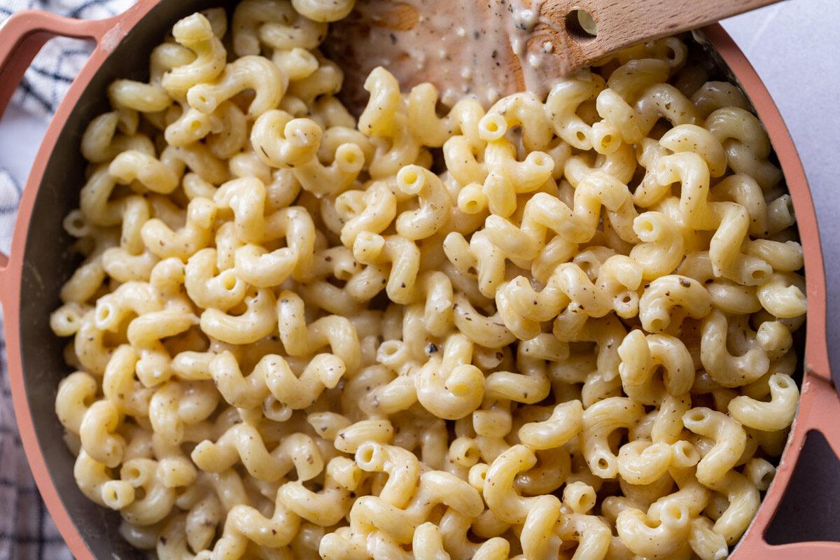 Cavatappi Pasta plus Cream Sauce