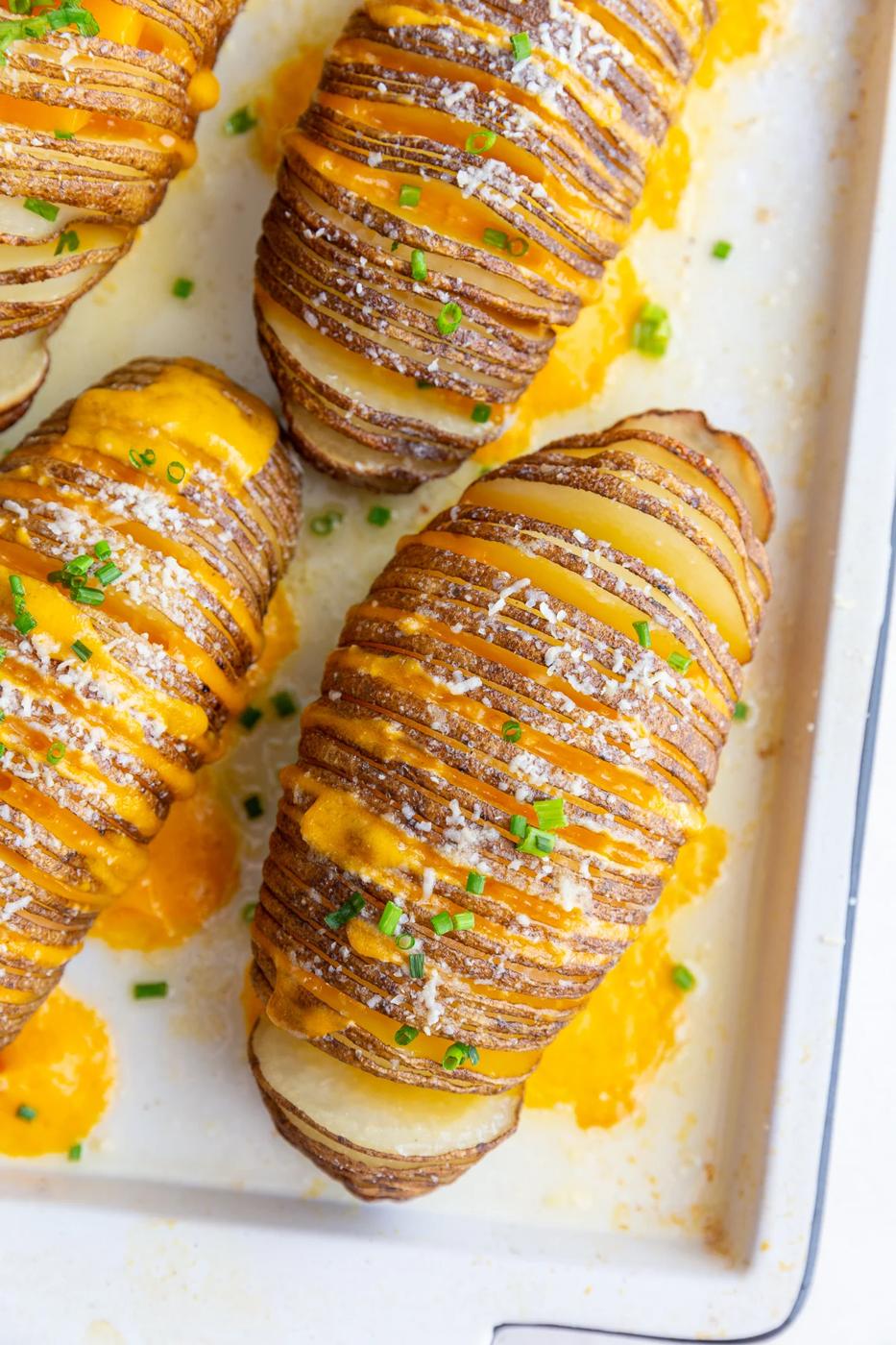 Cheesy Hasselback Potatoes on the Stove