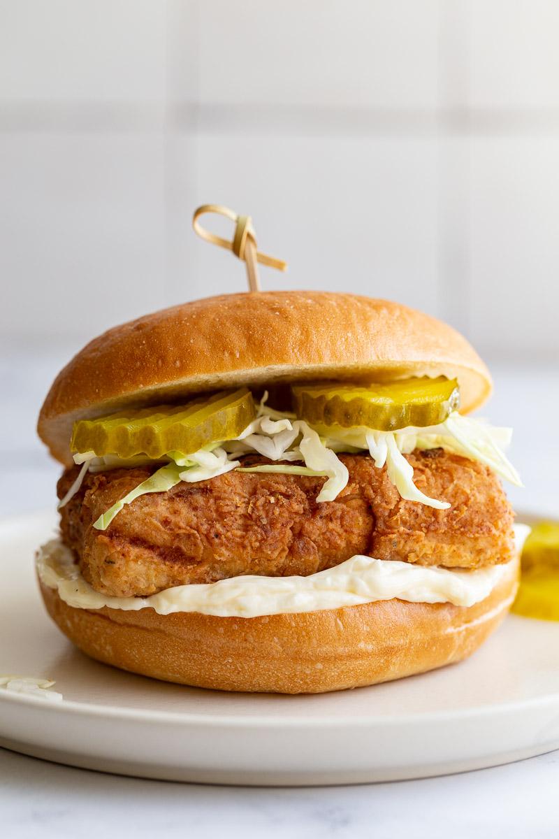 “Chicken” Fried Tofu Sandwich at Home