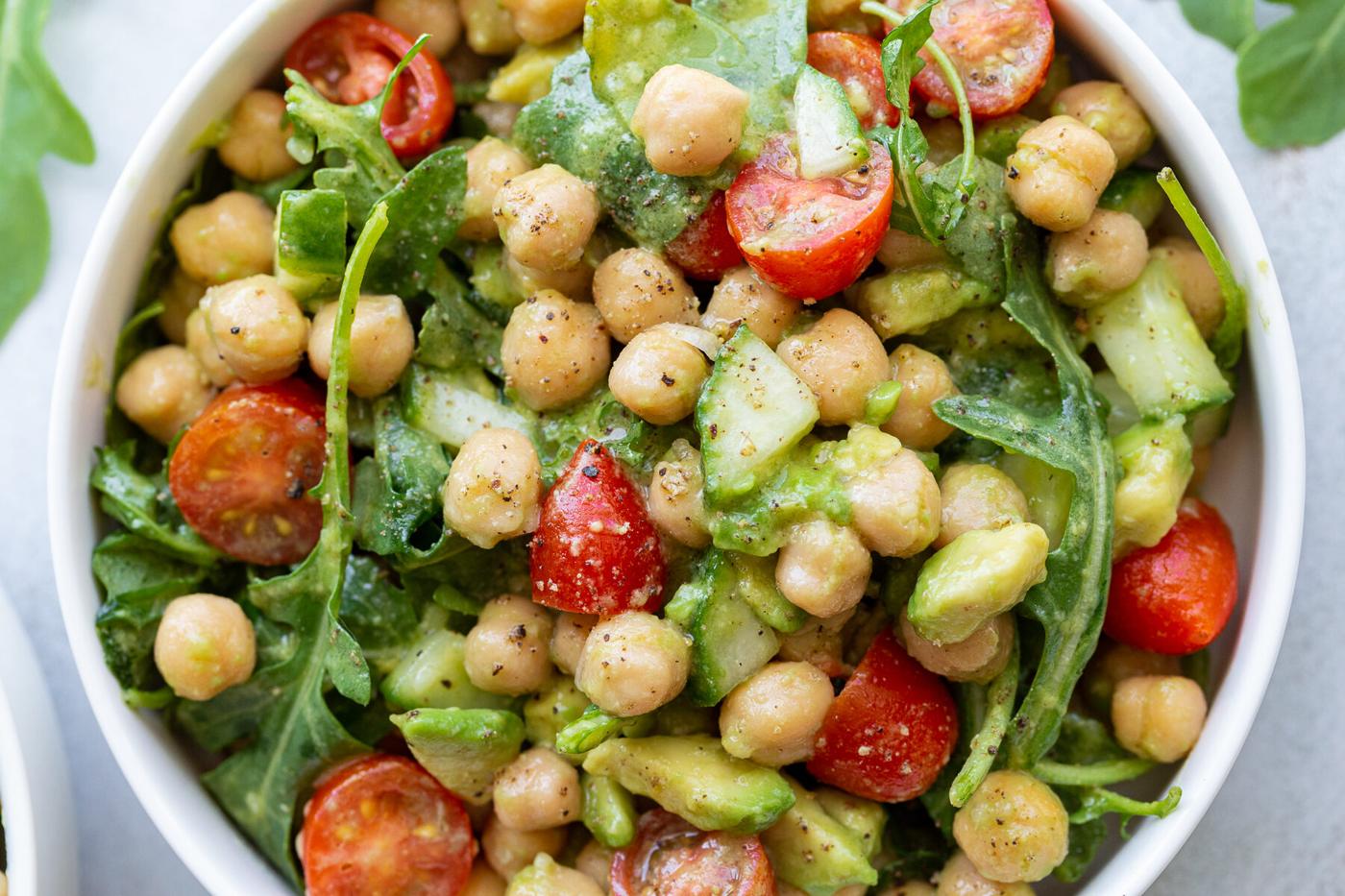 Straightforward Chickpea Avocado Salad from the Pantry