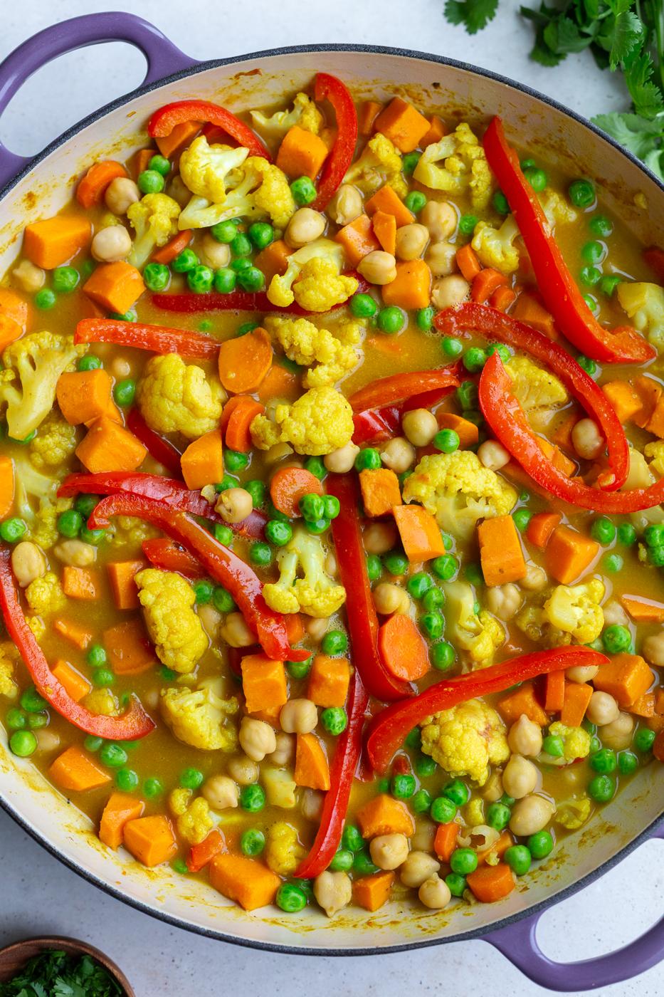 Chickpea & Sweet Potato Coconut Curry (vegan) for the Table