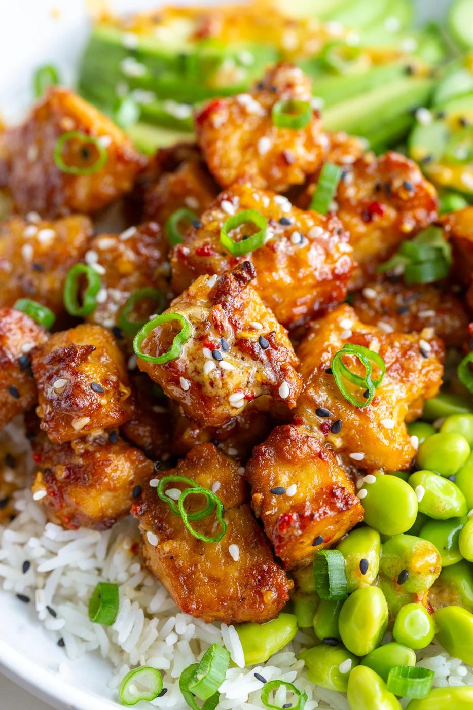 Chili Crisp Tofu Bowls at Home