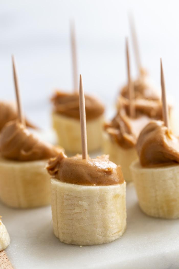 peanut butter and banana bites