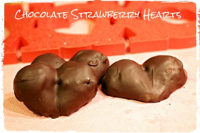 Chocolate Covered Strawberry Hearts for the Table