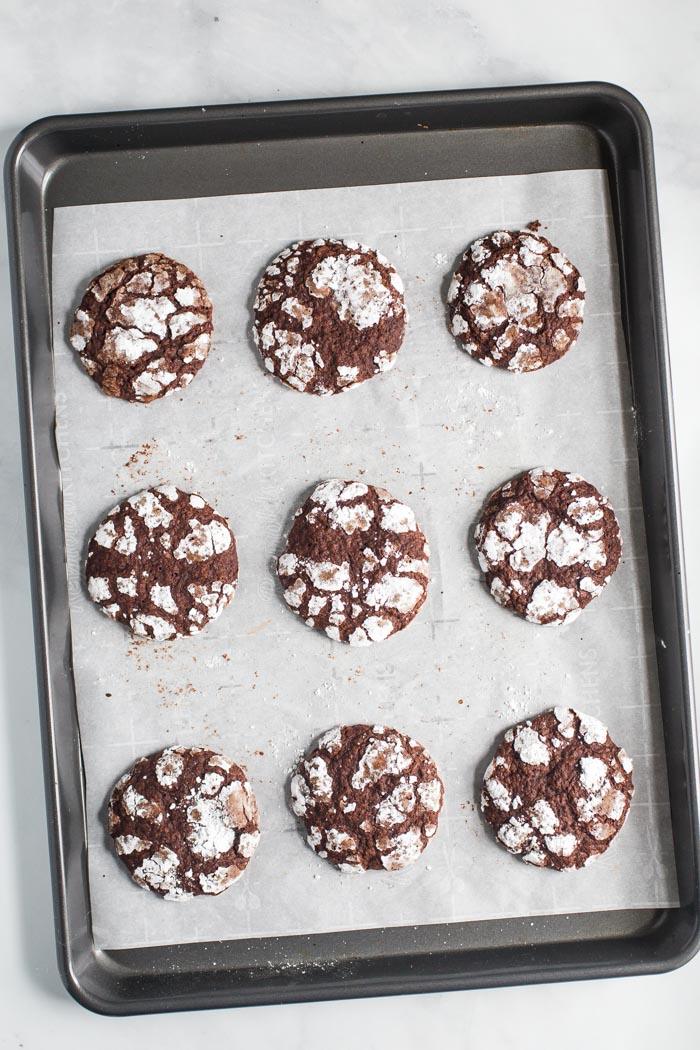 Chocolate Crinkle Cookies for the Table