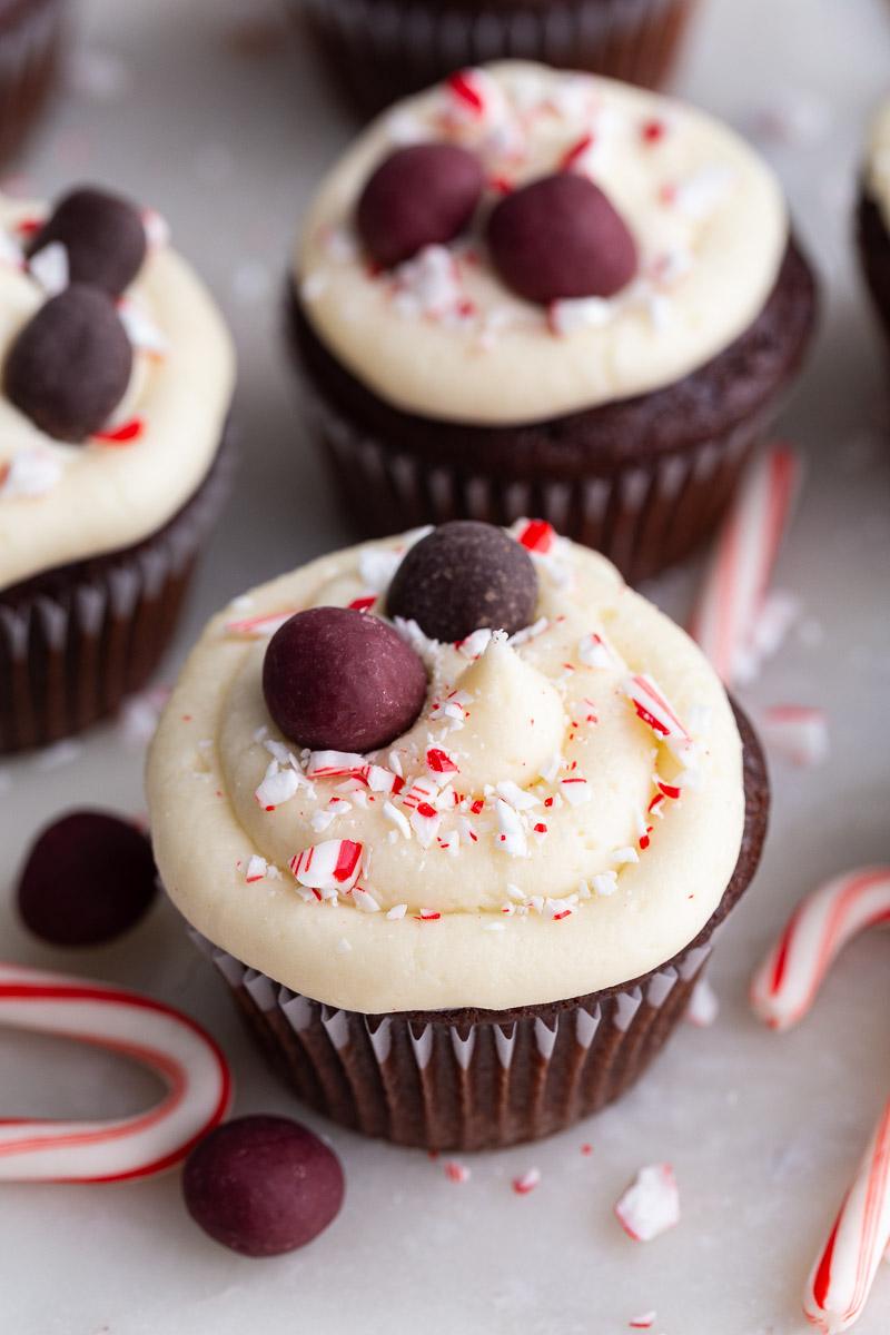 Chocolate Peppermint Cupcakes for the Table
