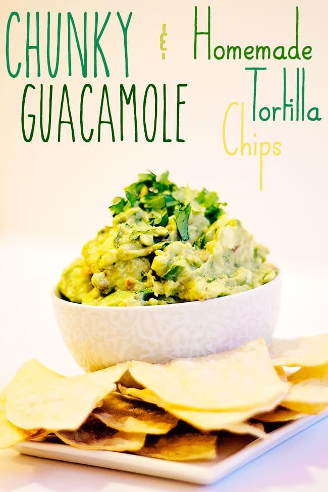 Chunky Guacamole & From-scratch Tortilla Chips on the Stove