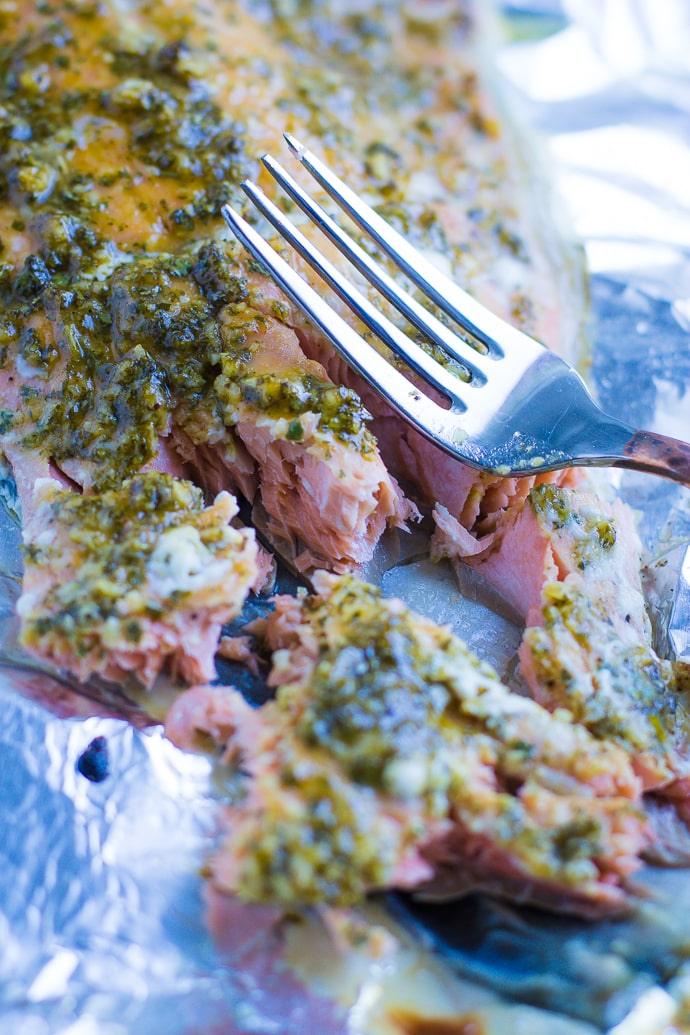 Cilantro Lime Baked Salmon on the Stove