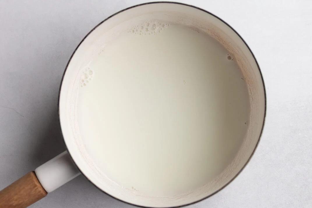 milk in a pot