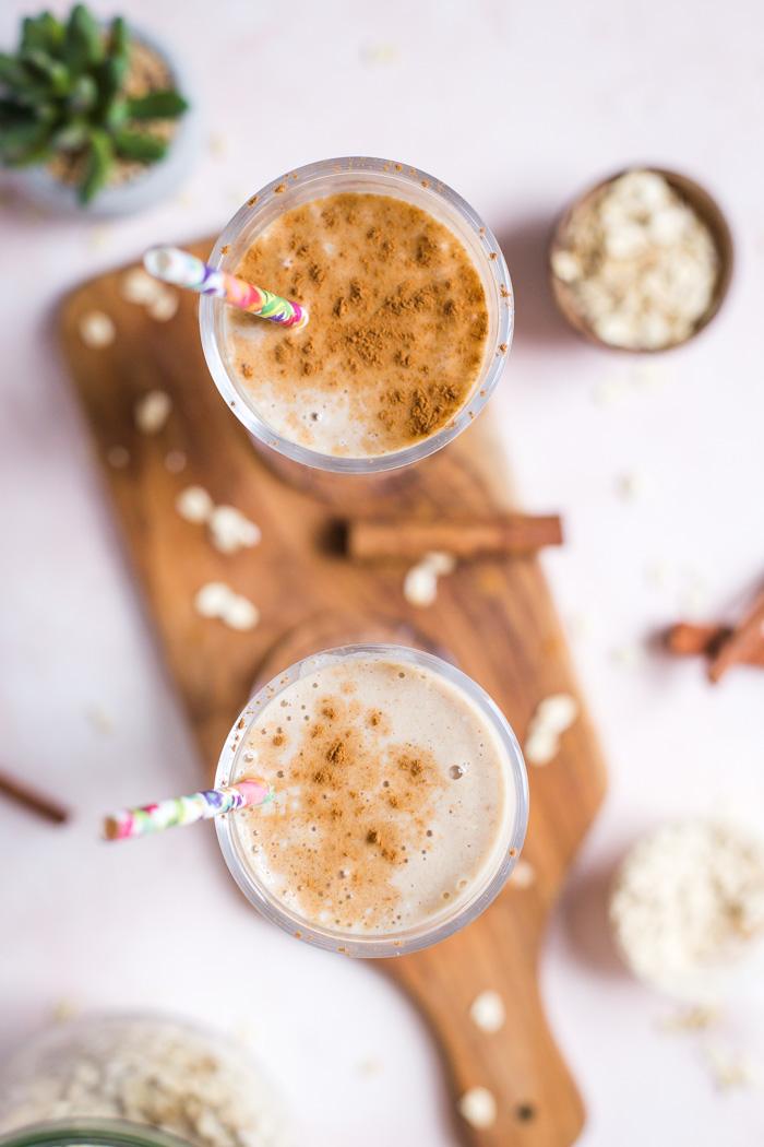 Cinnamon Roll Smoothie- straightforward, vegan, and flavor-packed!