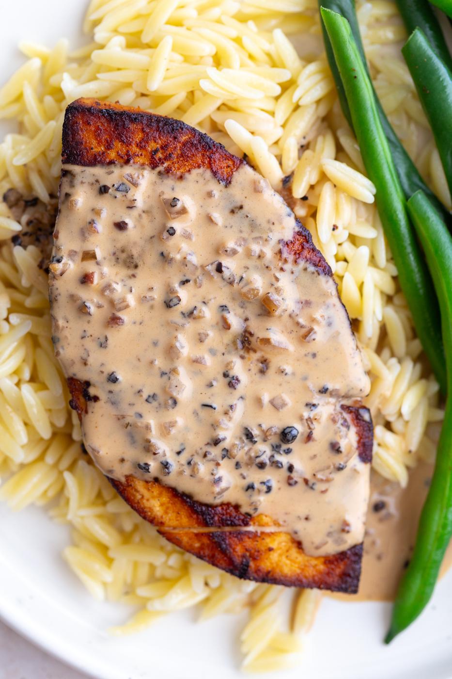 Creamy Peppercorn Tofu at Home