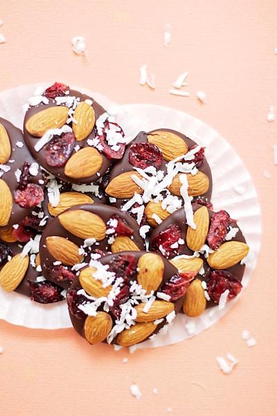 Dark Chocolate Almond Bites on the Stove
