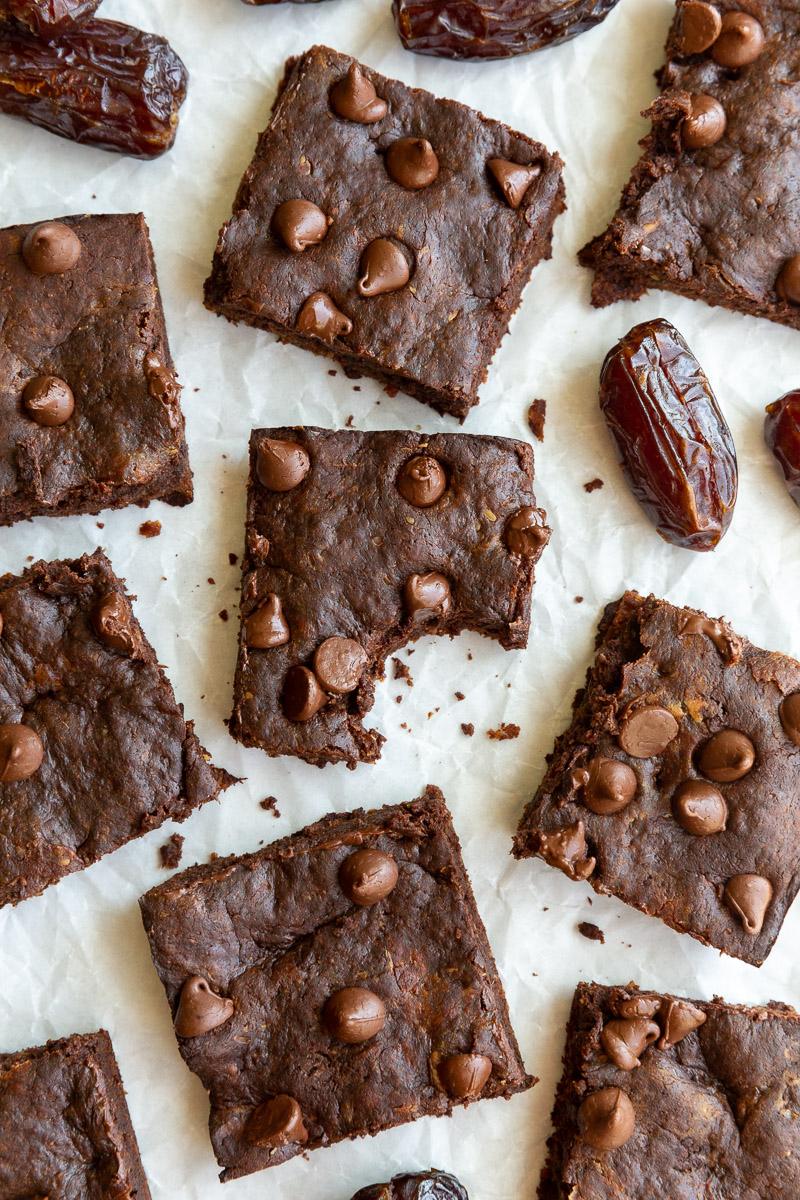 Date Brownies on the Stove