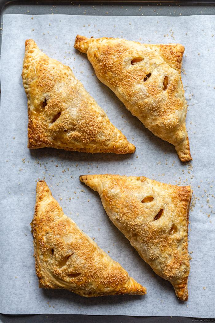 apple turnovers on parchment paper