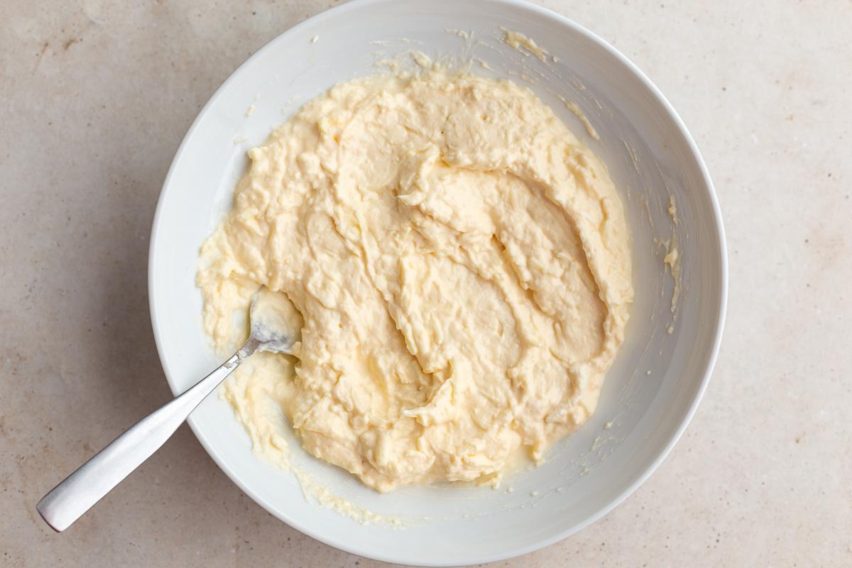 creamy ricotta in a large bowl