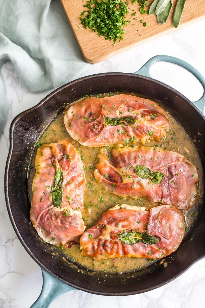 Straightforward Chicken Saltimbocca from the Pantry