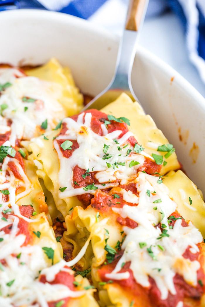 Straightforward Lasagna Roll Ups from the Pantry