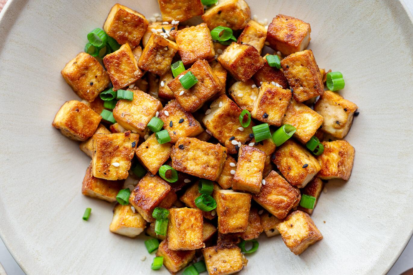 How to Fry Tofu (Crispy Pan Fried Tofu) from the Pantry