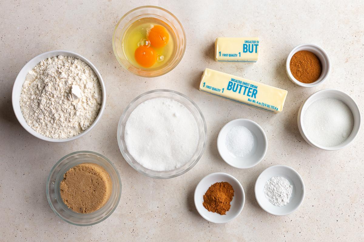 ingredients needed to make snickerdoodle brownies