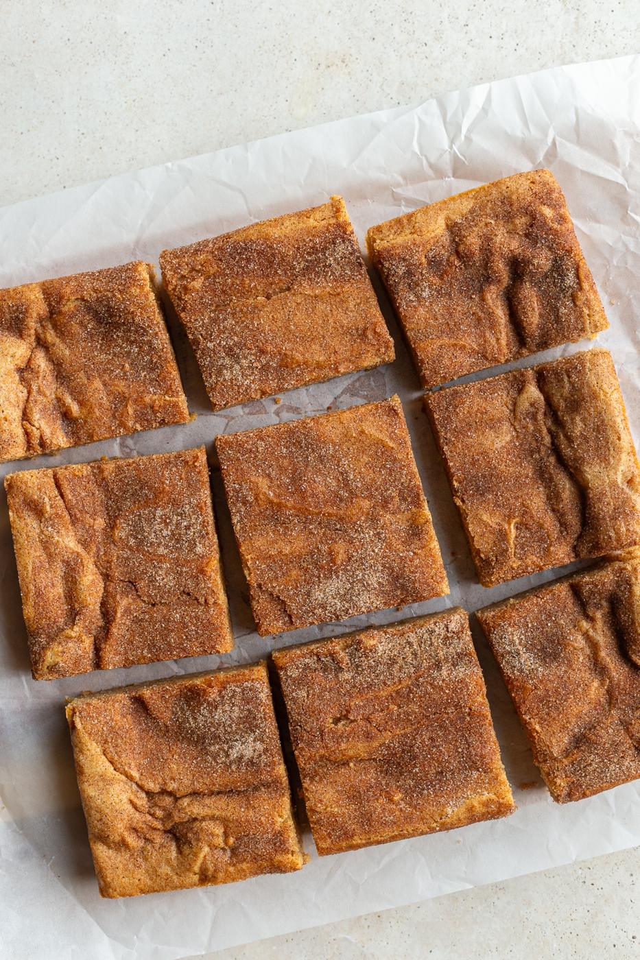 Straightforward Snickerdoodle Blondies on the Stove