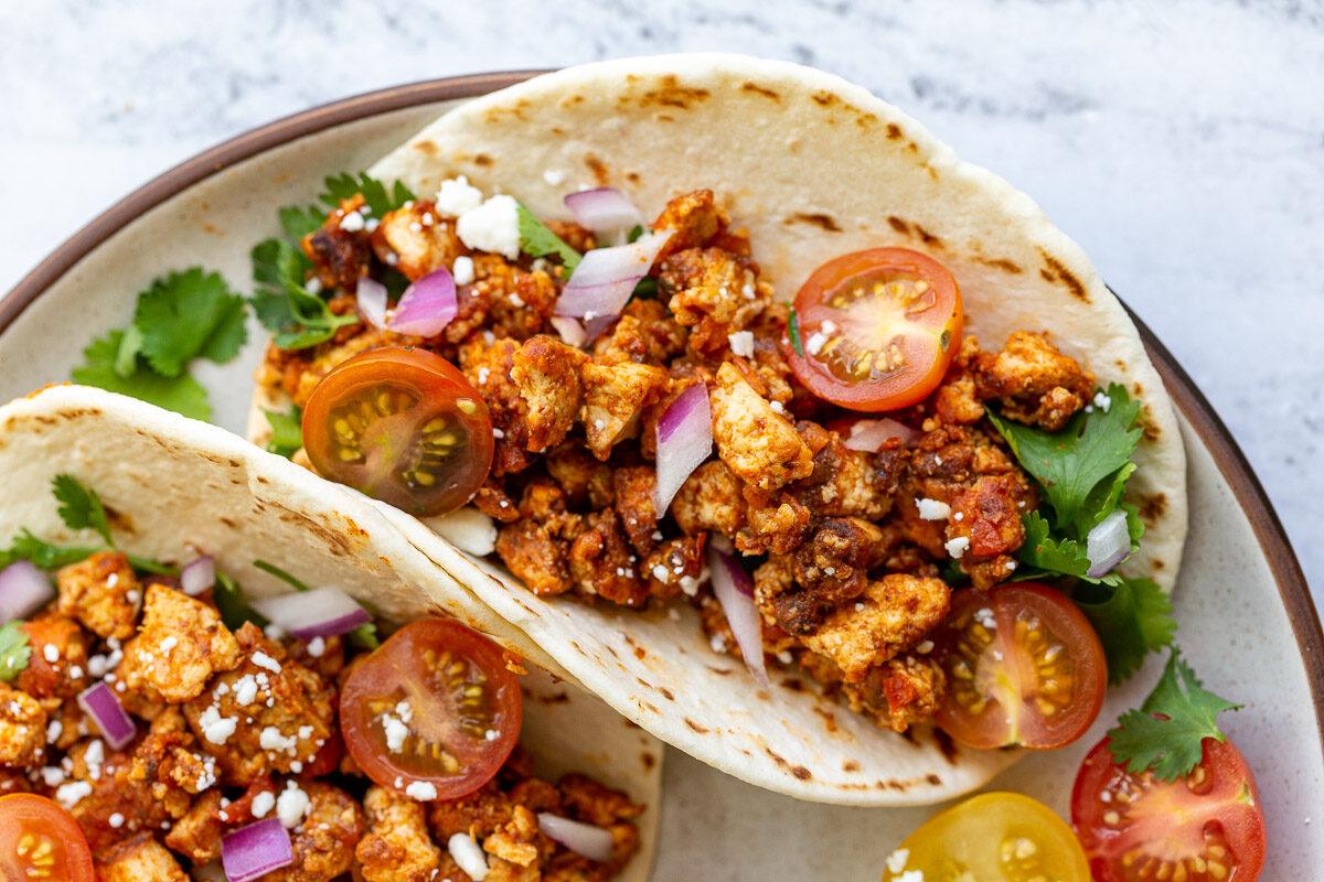 Tofu Tacos (Straightforward Tofu Taco Meat!) at Home