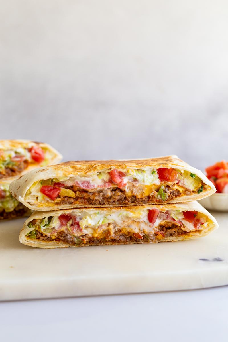 impossible meat crunchwrap supreme copycat from taco bell