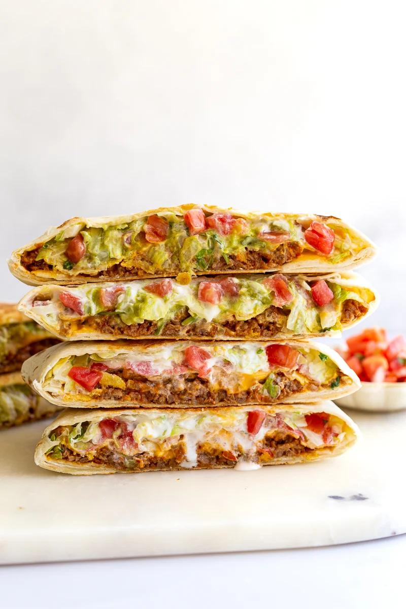 Unfussy Vegan Crunchwrap on the Stove